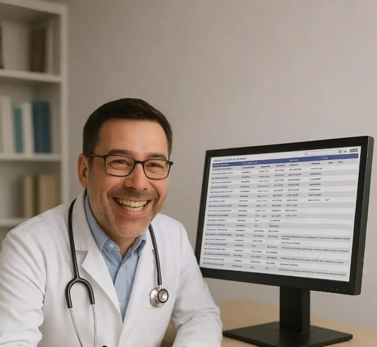 Un docteur qui utilise le service de Docteur et une équipe de Permanence téléphonique